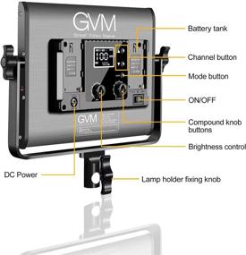 img 1 attached to 🎥 Набор светодиодных видеоламп GVM 680RS 50W RGB с Bluetooth-управлением - 2 штуки для студии YouTube, видеосъемки, игр, стриминга, конференций