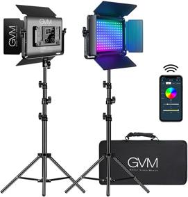 img 4 attached to 🎥 GVM 680RS 50W RGB LED Video Light Kit with Bluetooth Control - 2 Pack for YouTube Studio, Video Shooting, Gaming, Streaming, Conference