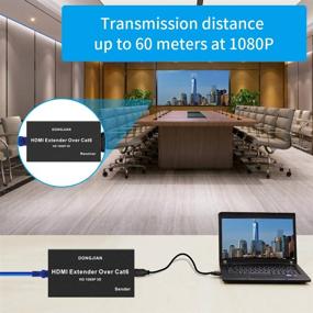img 3 attached to 🔌 HDMI усилитель 196 футов: идеальное 1080p 3D HDMI через один кабель Cat5E/6/7 с поддержкой HDMI 1.4a