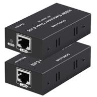 🔌 hdmi усилитель 196 футов: идеальное 1080p 3d hdmi через один кабель cat5e/6/7 с поддержкой hdmi 1.4a логотип