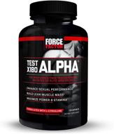 force factor test x180 alpha testosterone booster for men, lean muscle building 💪 supplement with testofen, increased strength and power, enhanced stamina and performance - 120 capsules logo