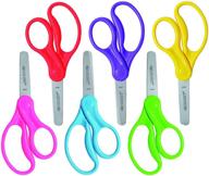 ✂️ westcott 5-inch blunt safety scissors for kids, assorted colors, 6-pack - suitable for both right and left-handed users (16454) logo