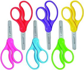 img 4 attached to ✂️ Westcott 5-Inch Blunt Safety Scissors for Kids, Assorted Colors, 6-Pack - Suitable for Both Right and Left-Handed Users (16454)