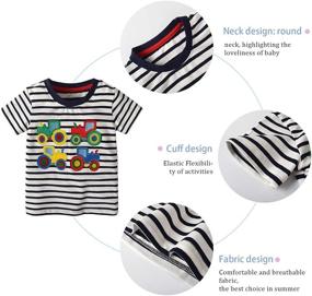 img 3 attached to 👕 Cool Summer Outfit set for Little Boys: Short Sleeved Polo Tee + Pants Set
