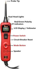 img 1 attached to 🔧 Power Probe III Automotive Diagnostic Test Tool, Digital Volt Meter - Red (PP319FTCRED), with Case & Acc, AC/DC Current Resistance, Circuit Tester