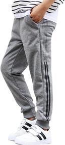 img 4 attached to LittleXin Casual Sports Sweatpants Trousers Boys' Clothing