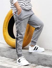 img 3 attached to LittleXin Casual Sports Sweatpants Trousers Boys' Clothing