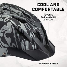 img 2 attached to 🚲 Mongoose Youth Blackcomb Tattoo Helmet for Biking & Multi Sports, 52cm-56cm, Hardshell Design