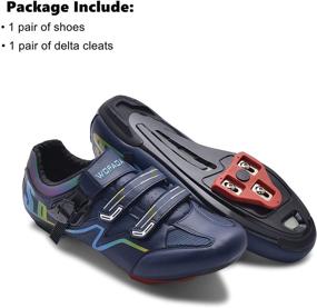 img 3 attached to 🚴 High-Performance Unisex Cycling Shoes for Peloton Bike | Men's & Women's Spin Shoes with Look Delta Cleats for Road Biking & Indoor Riding | SPD Clip On Compatible