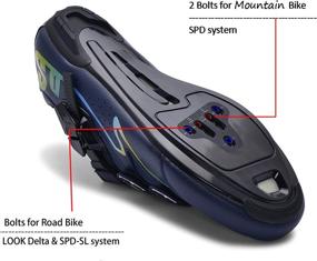 img 1 attached to 🚴 High-Performance Unisex Cycling Shoes for Peloton Bike | Men's & Women's Spin Shoes with Look Delta Cleats for Road Biking & Indoor Riding | SPD Clip On Compatible