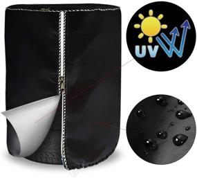 img 4 attached to 🔒 Mr.You Large 28-inch Tire Cover: Waterproof Dust-Proof Storage Bag for Seasonal Tire Protection - Black Coated