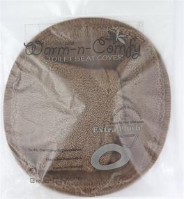 img 1 attached to 🚽 Cozy Soft Fabric Toilet Seat Cover - Warm and Comfy