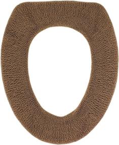 img 3 attached to 🚽 Cozy Soft Fabric Toilet Seat Cover - Warm and Comfy