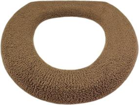 img 2 attached to 🚽 Cozy Soft Fabric Toilet Seat Cover - Warm and Comfy