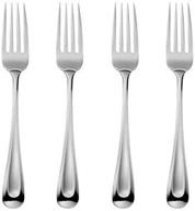 🍴 oneida satin sand dune everyday dinner forks - set of 4, 18/0 stainless steel - silverware set, dishwasher safe logo