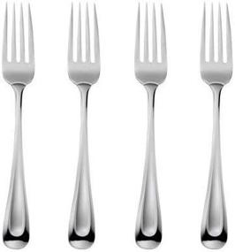 img 2 attached to 🍴 Oneida Satin Sand Dune Everyday Dinner Forks - Set of 4, 18/0 Stainless Steel - Silverware Set, Dishwasher Safe