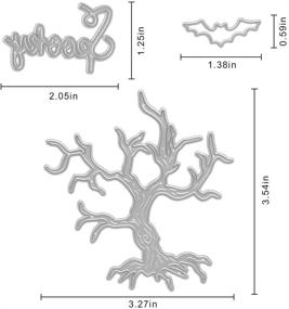 img 3 attached to 🎃 Металлические ножи для вырубки на Хэллоуин - зловещее засохшее дерево и летучая мышь для изготовления открыток, скрапбукинга, бумажных поделок, альбомов, штемпелей и декора своими руками.