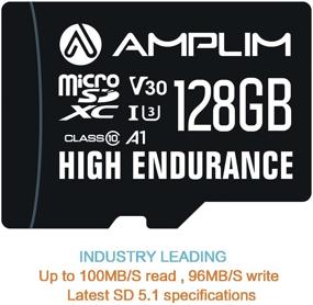 img 3 attached to Amplim MicroSD Card 128GB Memory, Includes Adapter - MicroSDXC UHS-I TF Class 10 V30, High Speed for Nintendo Switch, GoPro Hero, Surface, Galaxy Phone, Security Cam, Tablet, Camera