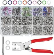 🔧 chepula craftsmanship diy 200 sets metal snaps buttons kit: fastener pliers press tool for sewing and crafting - 10 colors, 9.5mm logo