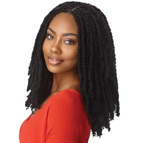 img 4 attached to 💰 Save Big with Multi Pack Deals! Outre Synthetic Braid-X PRESSION TWISTED UP SPRINGY AFRO TWIST 16 (3-Pack, 1B)