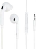 🎧 auxiliary headphones/earphones/earbuds, (2-pack) 3.5mm aux wired in-ear headphones with microphone and remote control, compatible with samsung galaxy s9 s8 s7 s6 s5 edge + note 5 6 7 8 9, and other android devices (white) logo