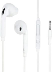 img 2 attached to 🎧 Auxiliary Headphones/Earphones/Earbuds, (2-Pack) 3.5mm Aux Wired in-Ear Headphones with Microphone and Remote Control, Compatible with Samsung Galaxy S9 S8 S7 S6 S5 Edge + Note 5 6 7 8 9, and Other Android Devices (White)