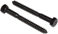 🔩 high-quality stainless steel black lag bolts 5/16" x 4" - 10pcs hex lag screws from usa logo