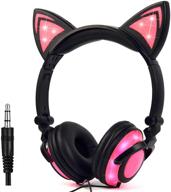 🎧 rechargeable cat ear led kids headphones lx-r107 - black & pink, ideal for kids, teens, and adults, compatible with ipad, tablet, computer, mobile phone logo