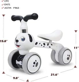 img 3 attached to Baby Toddler Tricycle Bike: No Pedals Ride-on Toy for 10-36 Months Indoor & Outdoor Balance Bike. Perfect Gift for One Year Old Boys & Girls - First Birthday, Thanksgiving, Christmas