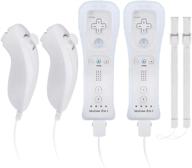 🎮 kicy wii remote motion plus and nunchuck - compatible with nintendo wii and wii u (white)" logo