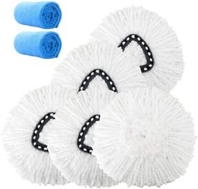 img 4 attached to 🧼 Efficient Microfiber Spin Mop Refill - 4 Pack