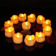 🕯️ yethan 12 packs led flameless candles: battery operated votive tea lights for christmas, halloween, outdoor home, wedding party decorations - warm white glow логотип