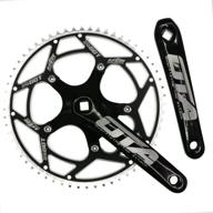 🚴 cysky single speed crankset set - 60t 170mm crankarms, 130 bcd - ideal for fixie, track & road bikes (square taper, black) logo