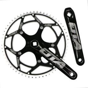 img 4 attached to 🚴 CYSKY Single Speed Crankset Set - 60T 170mm Crankarms, 130 BCD - Ideal for Fixie, Track & Road Bikes (Square Taper, Black)