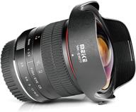 meike 8mm f3.5 ultra wide angle fisheye lens: compatibility with eos ef mount dslrs, including canon eos 70d, 77d, 80d, rebel t7i, t6i, t6s, t6, t5i, t5, t4i, t3i, sl2, and more logo