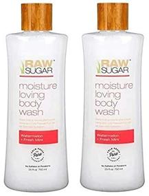 img 1 attached to Raw Sugar Watermelon + Mint Body Wash - 2-pack, 25 fl oz