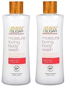 img 2 attached to Raw Sugar Watermelon + Mint Body Wash - 2-pack, 25 fl oz