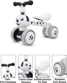 img 2 attached to 🐶 Dog-themed Baby Balance Bikes for 10-36 Month Olds: No Pedal Toddler Bicycle, Perfect 1st Birthday Gift