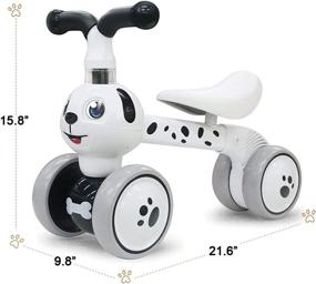 img 3 attached to 🐶 Dog-themed Baby Balance Bikes for 10-36 Month Olds: No Pedal Toddler Bicycle, Perfect 1st Birthday Gift