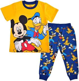 img 4 attached to 🐭 Disney Mickey and Friends 2-Piece Character Shirt and Jogger Pant Set for Boys