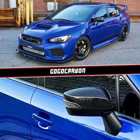 img 2 attached to Накладка на зеркало GOGOCARBON из сухого карбона - совместима с SUBARU 🔍 WRX/WRX STI 2015-2020 - легкая, прочная и декоративная отделка с прозрачным защитным покрытием от У-излучения