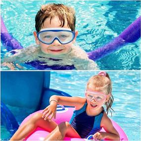 img 1 attached to 🏊 Elimoons Kids Goggles for Swimming (Ages 3-15) - No Leaking, Anti-Fog, Waterproof (2-Pack) with Nose Cover