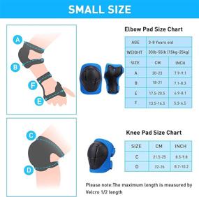 img 2 attached to 👧 Kids Knee Pads 3-12 Years Old, 3 in 1 Protective Gear Set for Skating Cycling Bike Scooter - Knee and Elbow Pads with Wrist Guards, Toddler Girls Boys Youth S/M Size