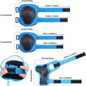 img 3 attached to 👧 Kids Knee Pads 3-12 Years Old, 3 in 1 Protective Gear Set for Skating Cycling Bike Scooter - Knee and Elbow Pads with Wrist Guards, Toddler Girls Boys Youth S/M Size