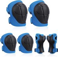 👧 kids knee pads 3-12 years old, 3 in 1 protective gear set for skating cycling bike scooter - knee and elbow pads with wrist guards, toddler girls boys youth s/m size logo