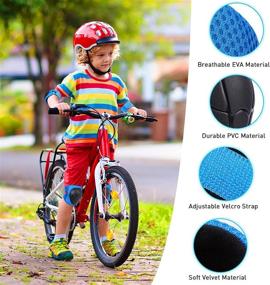 img 1 attached to 👧 Kids Knee Pads 3-12 Years Old, 3 in 1 Protective Gear Set for Skating Cycling Bike Scooter - Knee and Elbow Pads with Wrist Guards, Toddler Girls Boys Youth S/M Size