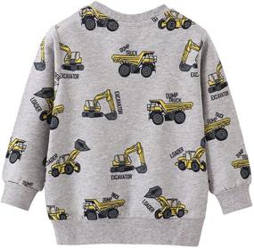 img 3 attached to Cartoon Cute Boys Sweatshirts: Long Sleeve Crew Pullover T-Shirts for Toddler Kids (Size 2-7T)