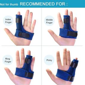 img 3 attached to Left Hand Trigger Finger Splints and Gel Sleeves Set - Supports Injured Mallet Finger, Sprains, and Pain Relief for Sports Injuries, Broken Bones, Dislocation, Knuckle Tendon Immobilizer