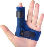 left hand trigger finger splints and gel sleeves set - supports injured mallet finger, sprains, and pain relief for sports injuries, broken bones, dislocation, knuckle tendon immobilizer логотип