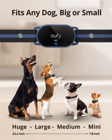 img 3 attached to 🐶 Eufy Перезаряжаемый ошийник для дрессировки домашних животных с пультом управления - Регулируемый, 3 безопасных режима тренировки, мягкие силиконовые соединители, выключатель безопасности, водонепроницаемость IPX7, большой диапазон пульта.